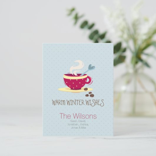 Warmste winterwensen briefkaarten (Staand voorkant)
