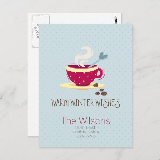 Warmste winterwensen briefkaarten (Voorkant / Achterkant)