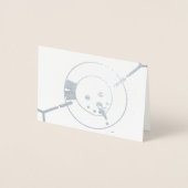 Warmste winterwensen Snowman Wenskaart Folie Kaarten (Voorkant)