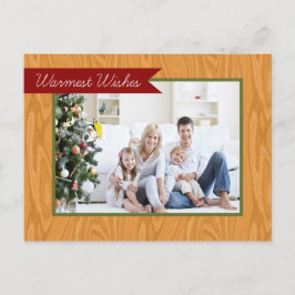 Warmste Wishes Houten Lijst Vakantie Briefkaart