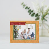 Warmste Wishes Houten Lijst Vakantie Briefkaart (Staand voorkant)