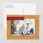 Warmste Wishes Houten Lijst Vakantie Briefkaart (Voorkant / Achterkant)
