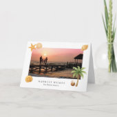 Warmste Wishes Strandfoto Moderne Kerst Feestdagen Kaart (Voorkant)