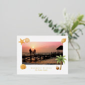 Warmste Wishes Strandfoto Moderne Kerst Folie Feestdagen Briefkaart (Staand Voorkant)
