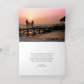 Warmste Wishes Strandfoto Moderne Kerst Folie Feestdagenkaart (Binnenlaag)