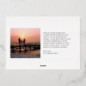 Warmste Wishes Strandfoto Moderne Kerst Folie Feestdagenkaart (Achterkant)