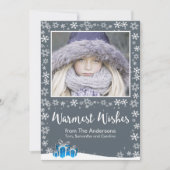Warmste Witte Kerstmis van Wensen Feestdagenkaart (Voorkant)