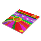 Warmte Abstract digitaal schilderen Tegeltje (Zijkant)