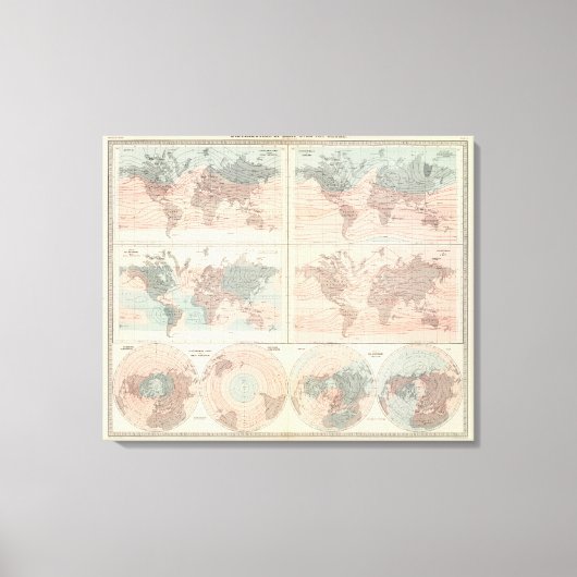 Warmte boven wereldbol canvas afdruk (Voorkant)