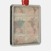 Warmte boven wereldbol metalen ornament (Rechts)