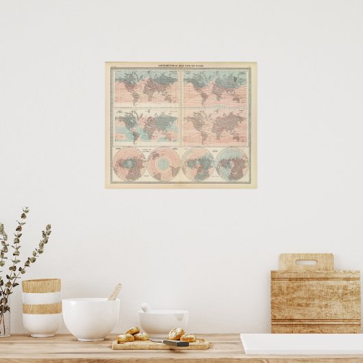 Warmte boven wereldbol poster (Keuken)