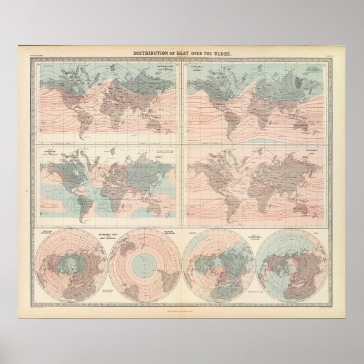 Warmte boven wereldbol poster (Voorkant)