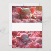 Warmte in de winter: Snowy Floral Heart Wedding Kaart (Achterkant)