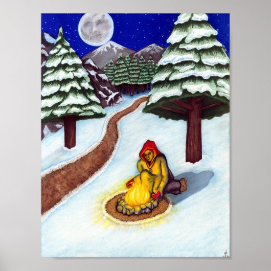 "Warmte in Winter" door Holly Ann Cardstock Print (Voorkant)
