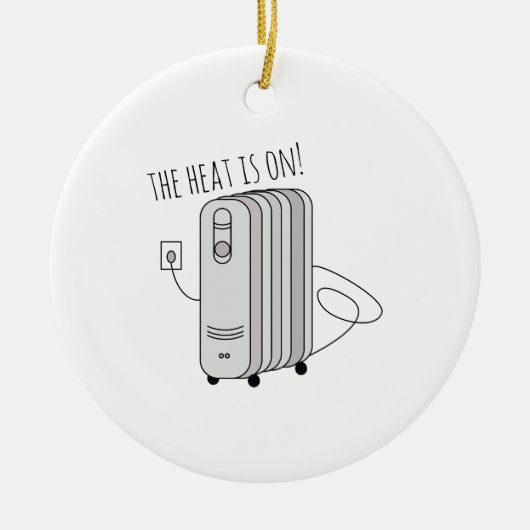 Warmte is ingeschakeld keramisch ornament (Voorkant)