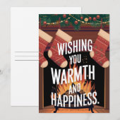 Warmte Kerst - Kerst Kaart (Voorkant / Achterkant)