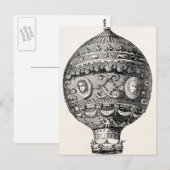  Warmte-luchtballonreactorwagens Oude luchtballonn Briefkaart (Voorkant / Achterkant)
