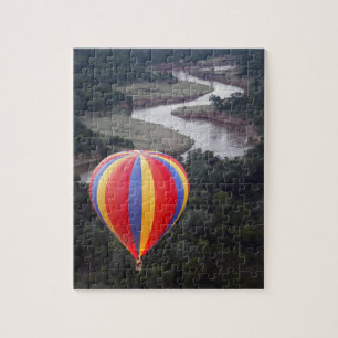 Warmte-luchtballonvaren over de Mara Legpuzzel