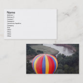 Warmte-luchtballonvaren over de Mara Visitekaartje (Voorkant / Achterkant)