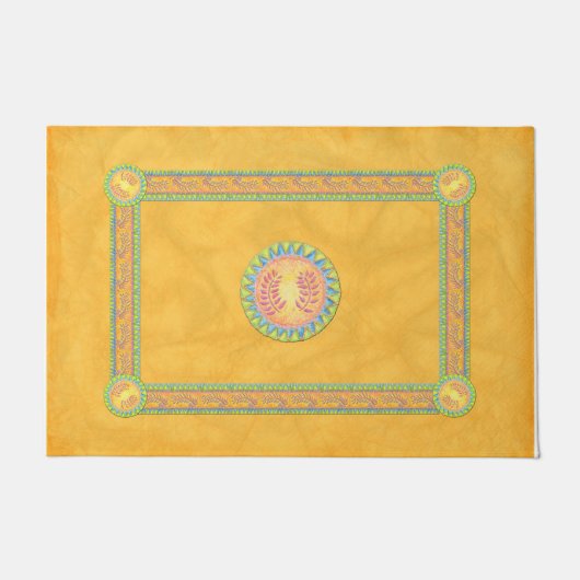 Warmte mediterrane ontwerpkleuren deurmat (Voorkant)