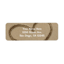 Warmte schrijven in zand huwelijksliefde adreslabe