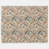 Warmte Stijl Culturele Tribal Native Dreamcatcher Fleece Deken (Voorkant (Horizontaal))