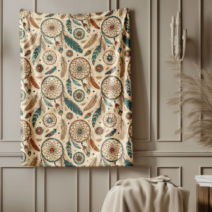 Warmte Stijl Culturele Tribal Native Dreamcatcher Fleece Deken
