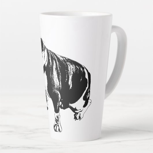 Warmte terwijl je wacht latte mok (Rechterhoek)