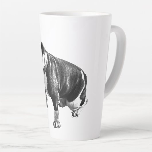 Warmte terwijl je wacht latte mok (Rechterhoek)