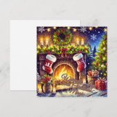 Warmte, vreugde en Kerstmis Magic Holiday Greeting Feestdagenkaart (Voorkant / Achterkant)