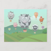 Warmteballonvaarders Briefkaart (Voorkant)