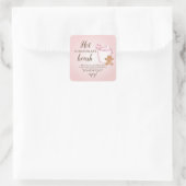 Warmtechocoladebommetrift Vierkante Sticker (Tas)