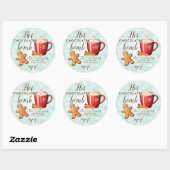 Warmtechocoladebommetsticker Ronde Sticker (Vel)