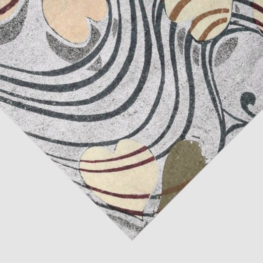 Warmtegevormde bladeren in water tissuepapier (Detail)