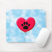 Warmtekaartballon met een dubbele wand muismat (Met muis)