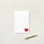 Warmtekaartballon met een Hond Pw-printplaat Post-it® Notes (Op bureau)