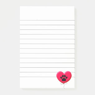 Warmtekaartballon met een Hond Pw-printplaat Post-it® Notes