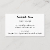 Warmteoverdracht van vinylkleding op de markt visitekaartje (Achterkant)