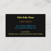 Warmteoverdracht vinylkleding op de markt visitekaartje (Achterkant)