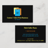 Warmteoverdracht vinylkleding op de markt visitekaartje (Voorkant / Achterkant)