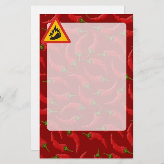 Warmtepepergevarenbord Briefpapier (Voorkant / Achterkant)