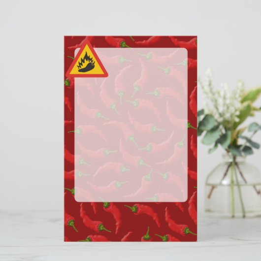 Warmtepepergevarenbord Briefpapier (Staand voorkant)