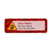 Warmtepepergevarenbord Etiket (Voorkant)