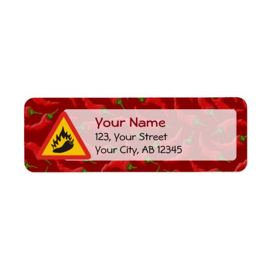 Warmtepepergevarenbord Etiket (Voorkant)