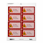 Warmtepepergevarenbord Etiket (Full Sheet)