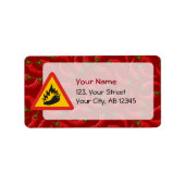 Warmtepepergevarenbord Etiket (Voorkant)