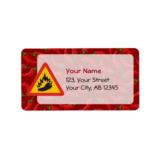 Warmtepepergevarenbord Etiket (Voorkant)