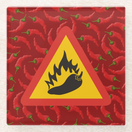 Warmtepepergevarenbord Glazen Onderzetter (Voorkant)