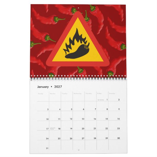 Warmtepepergevarenbord Kalender (Jan 2027)