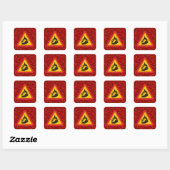 Warmtepepergevarenbord Vierkante Sticker (Vel)